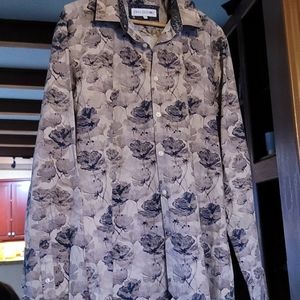 Men's pattern button front shirt